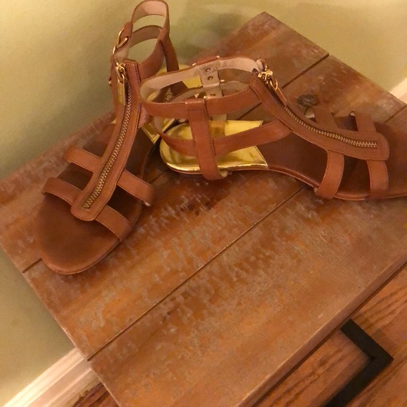 Michael Kors Shoes - Michael Kors camel leather gladiator sandals